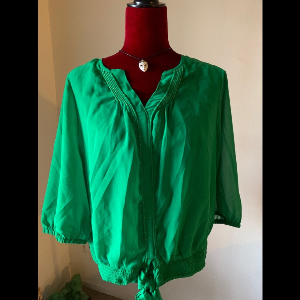 Green 2 piece tank/top size 14W